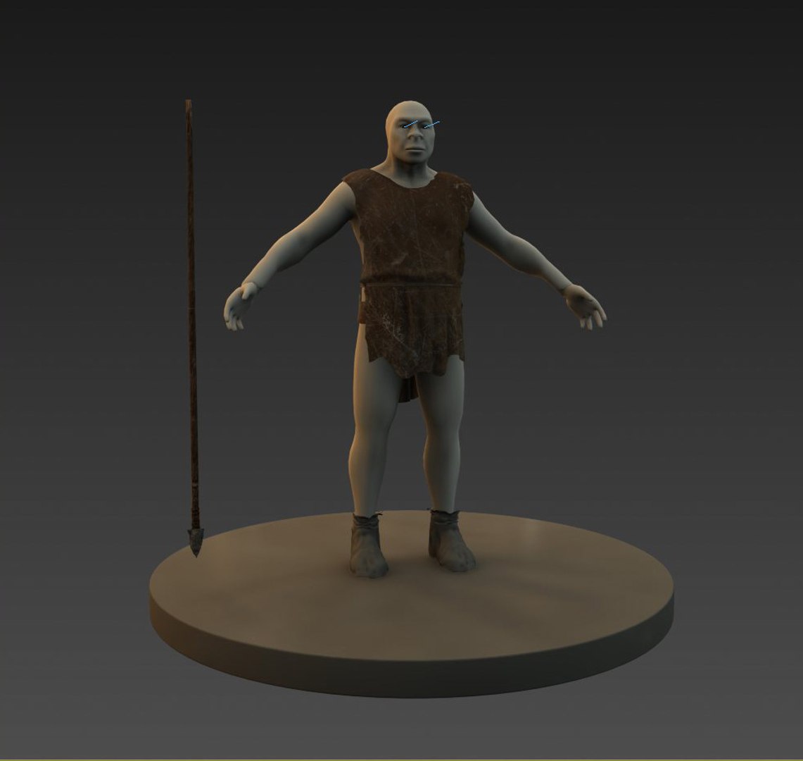 Neanderthal T-Pose Fur 3D Model $149 - .max - Free3D