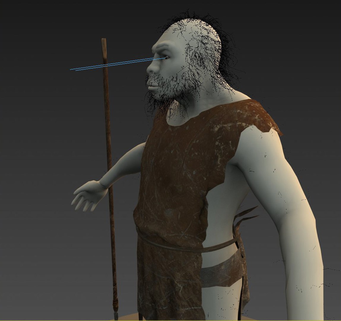 Neanderthal T-Pose Fur 3D model - TurboSquid 2089909