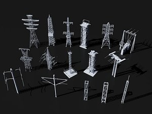 High Voltage Power Transmission Towers Pack