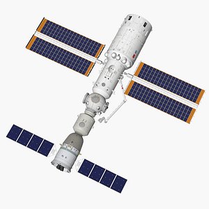 Chinese Space Station Tiangong 3D model