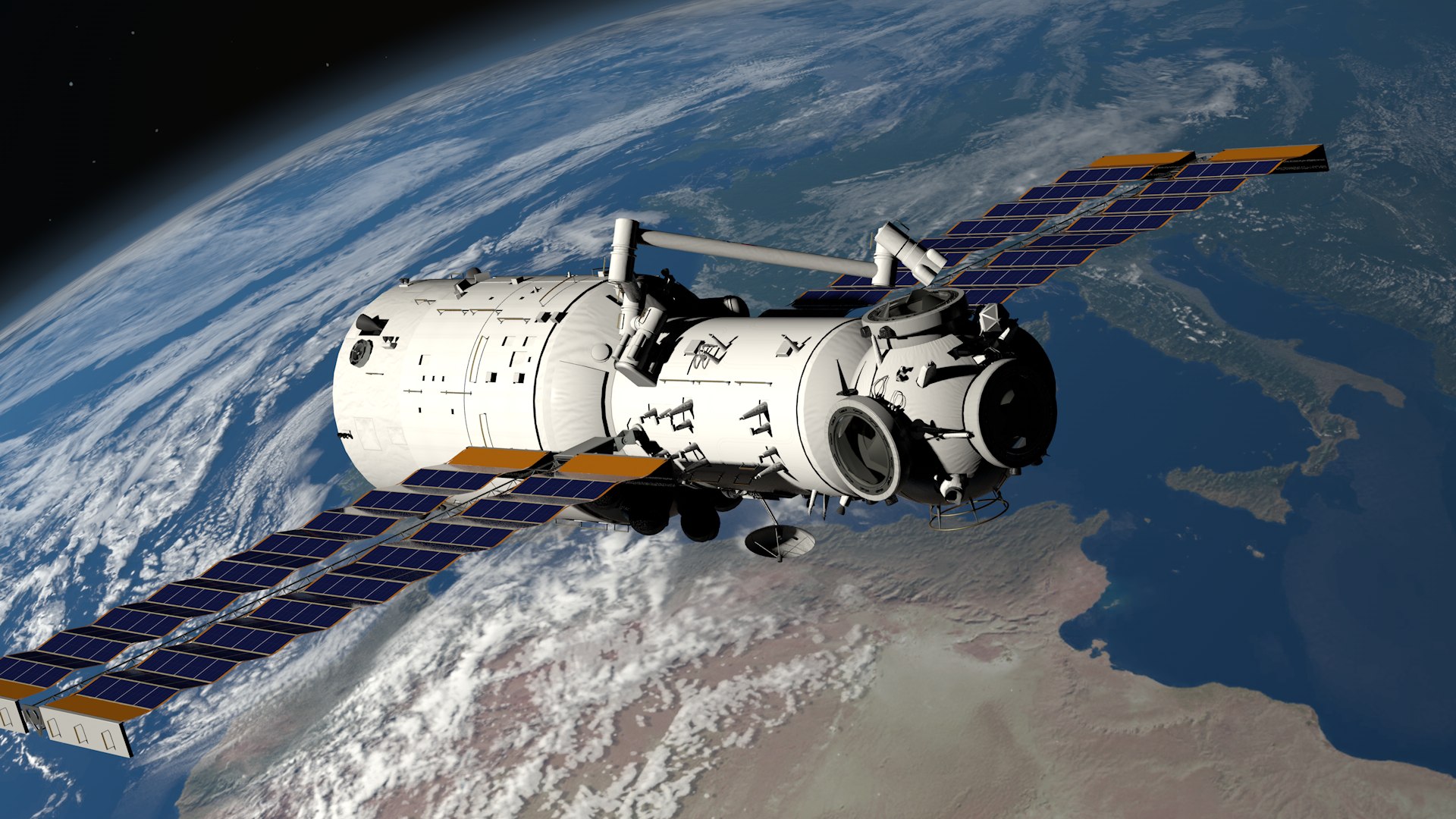 Chinese Space Station Tiangong 3D model https://p.turbosquid.com/ts-thumb/qP/DLAi6t/qr/tianhe18/png/1642347545/1920x1080/fit_q87/111db036b3b684bfdaadc1beb8a0e5388f3a3b69/tianhe18.jpg
