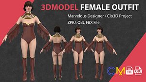 Outfit Female Marvelous Designer And Clo3d 3D