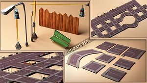 URBAN SET(ROAD,LIGHT,TABLE)