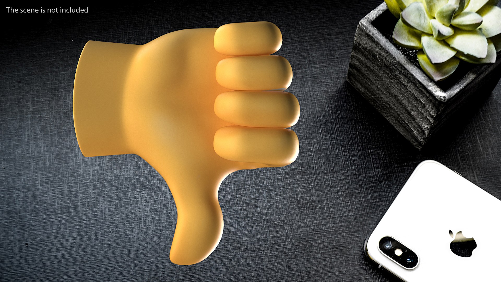Thumbs Down Gesture Emoji 3D model preview