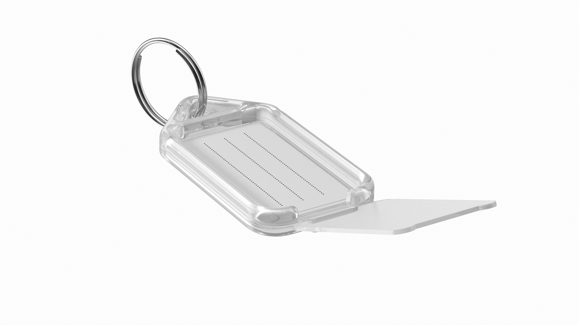 Clear Plastic Key Tag With Flap 3D TurboSquid 1781666
