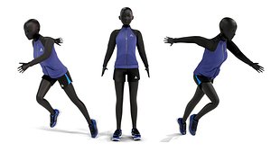 Woman mannequin Rigged in Blender 3D model