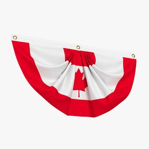 3D Canadian Flag Bunting model