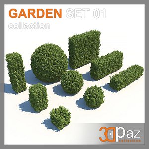 garden set 01 3D