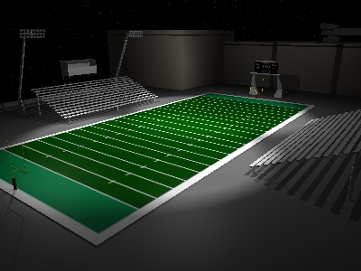 school football stadium 3d model