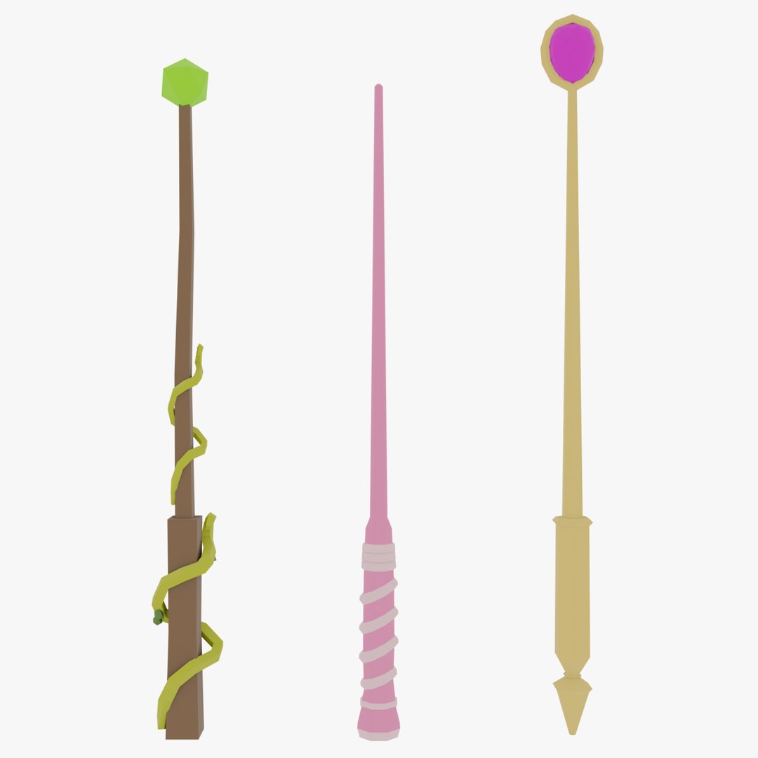 Princess Wands - Pack Of Three Model - TurboSquid 1949078