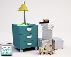 lamp BILLY with objects