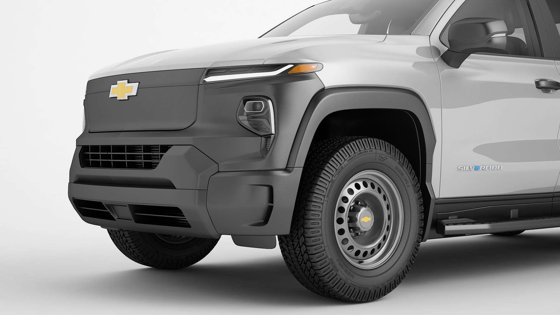 Chevrolet Silverado EV Work Truck 2024 with Landscape Pro Trailer 01 model TurboSquid 2007894