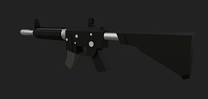 stylized m4a4 3D model