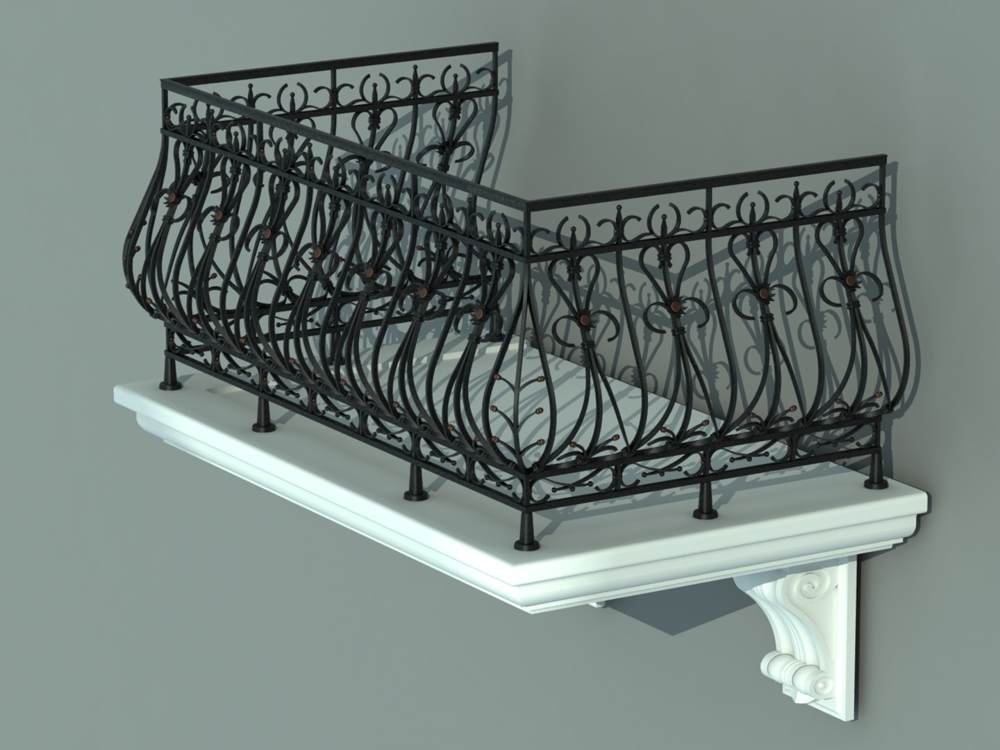 3d Architectural Balcony Model
