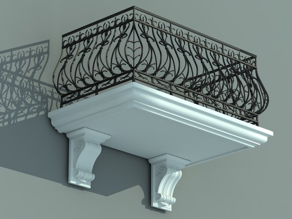 3d architectural balcony model
