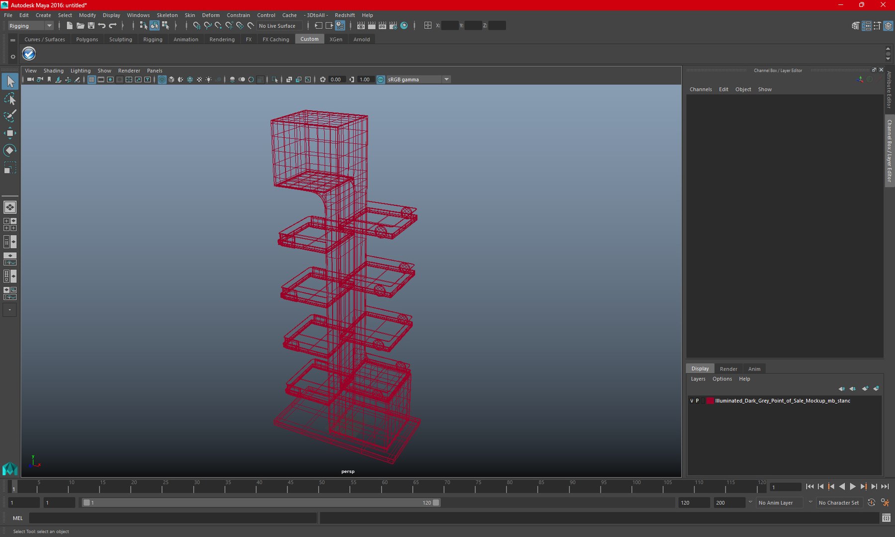 White Standing Shop Display Model - TurboSquid 2097706