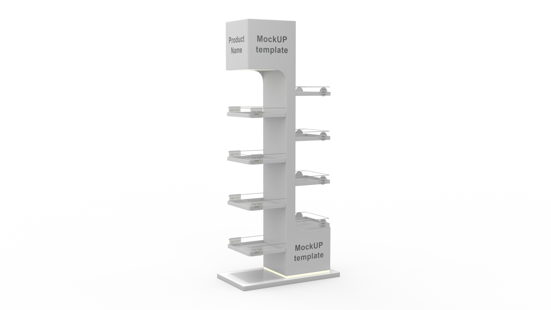 White Standing Shop Display Model - TurboSquid 2097706