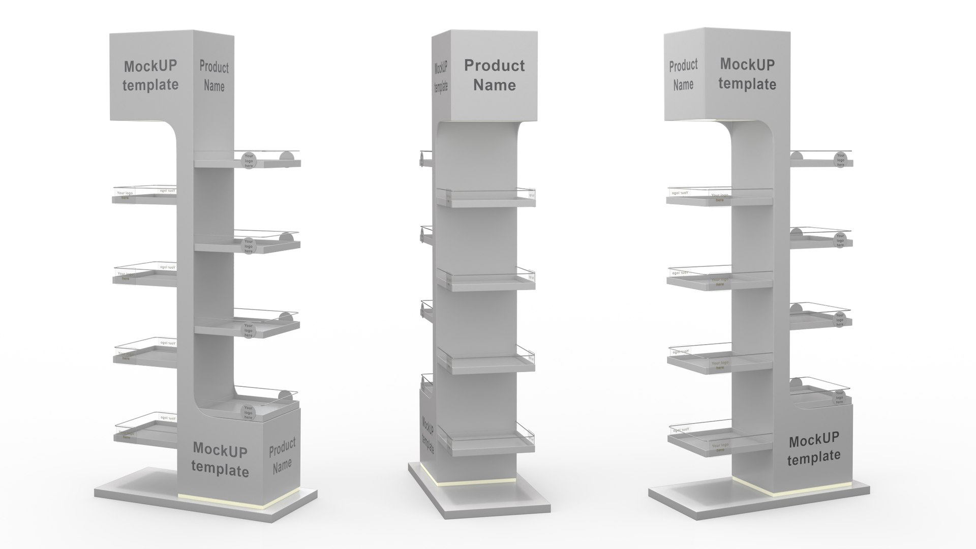 White Standing Shop Display Model - TurboSquid 2097706