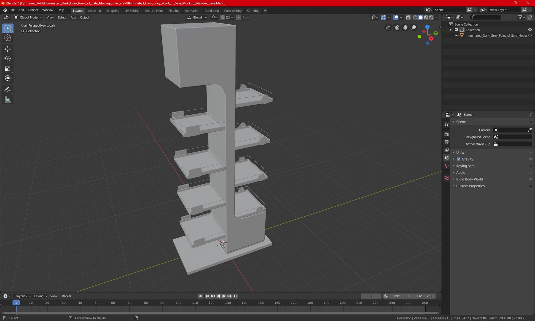 White Standing Shop Display Model - TurboSquid 2097706