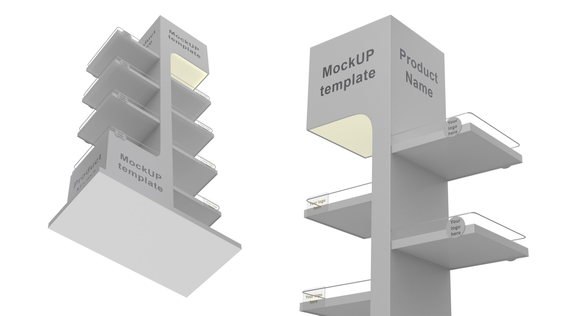 White Standing Shop Display Model - TurboSquid 2097706