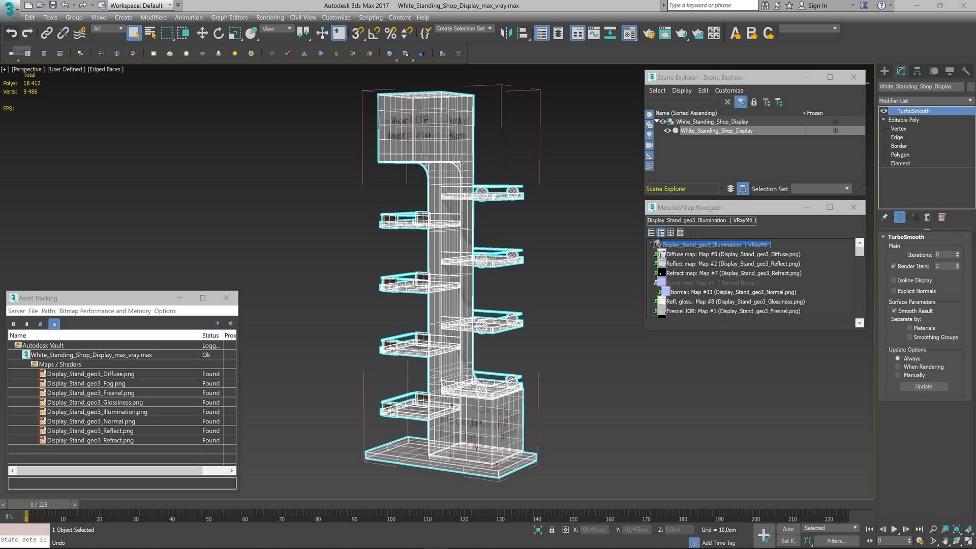 White Standing Shop Display Model - TurboSquid 2097706
