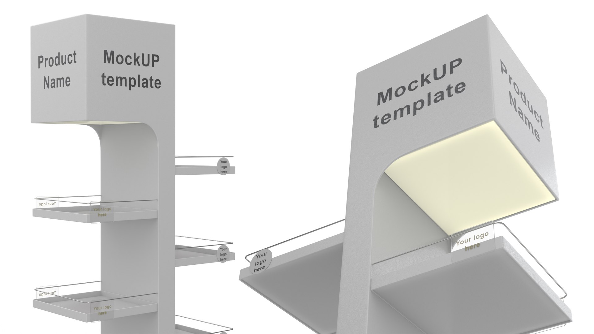 White Standing Shop Display Model - TurboSquid 2097706