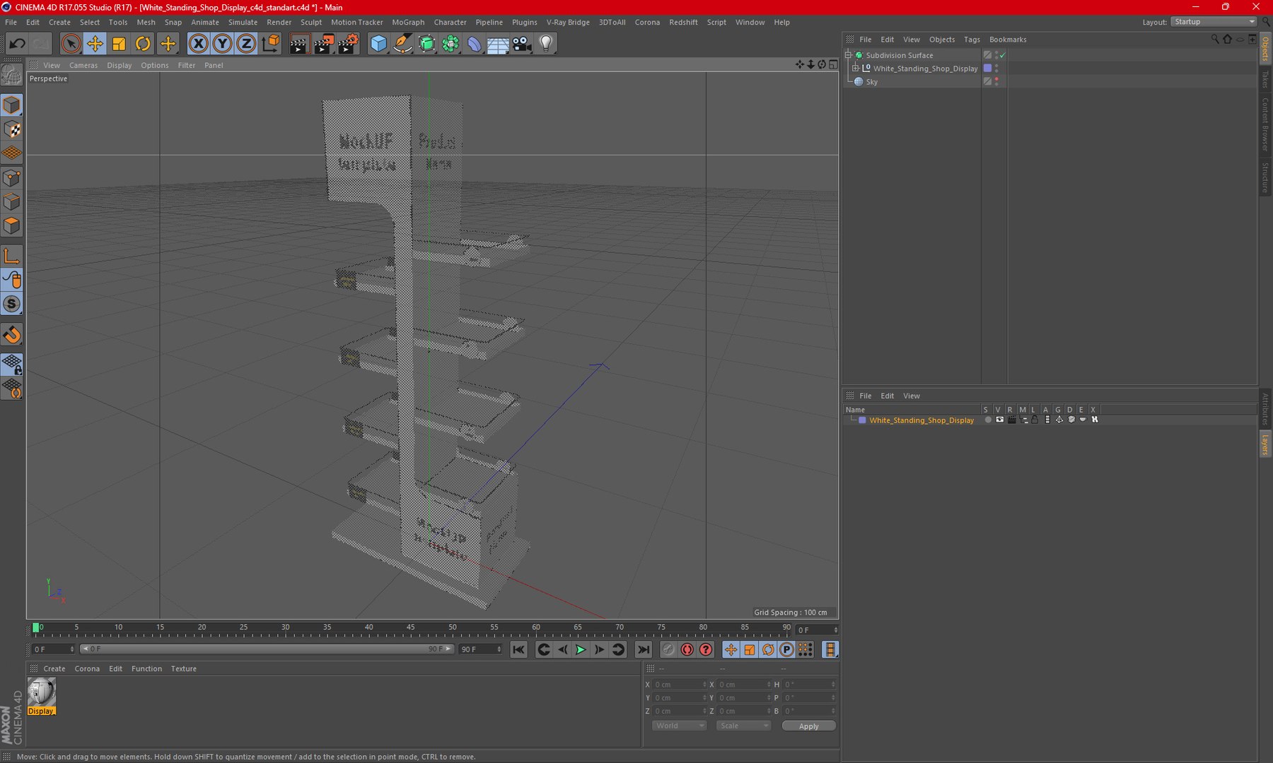 White Standing Shop Display Model - TurboSquid 2097706