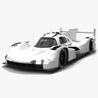Porsche 963 LMDh Hypercar Season 2023 White Mockup