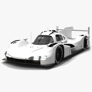 Porsche 963 LMDh Hypercar Season 2023 White Mockup