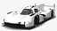 Porsche 963 LMDh Hypercar Season 2023 White Mockup