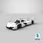 Porsche 963 LMDh Hypercar Season 2023 White Mockup