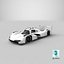 Porsche 963 LMDh Hypercar Season 2023 White Mockup