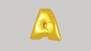 Alphabet A Balloon 3D 3D model