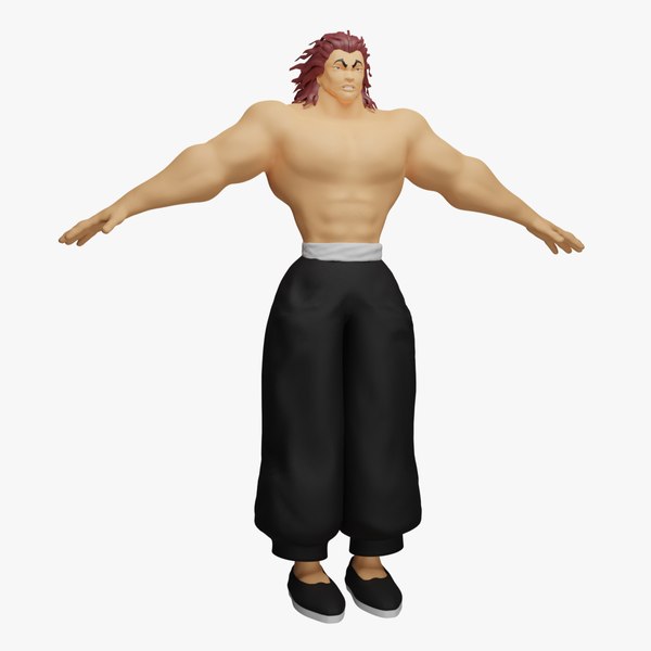 Yujiro Hanma - rigged full body face 3D-Modell - TurboSquid 2111632