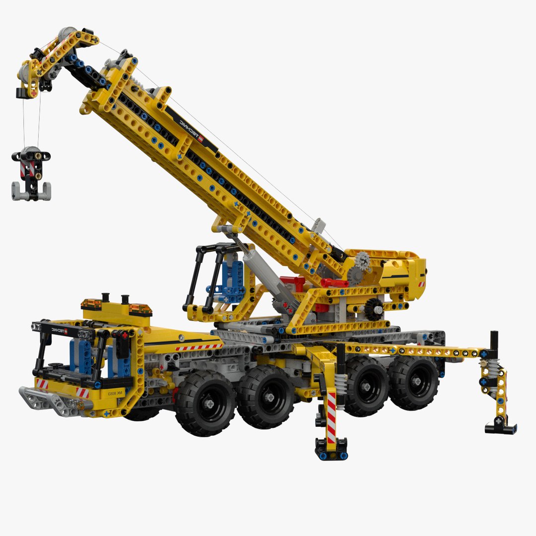 3d lego technic crane model