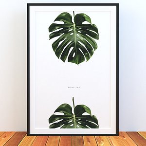 monstera frame 3D model