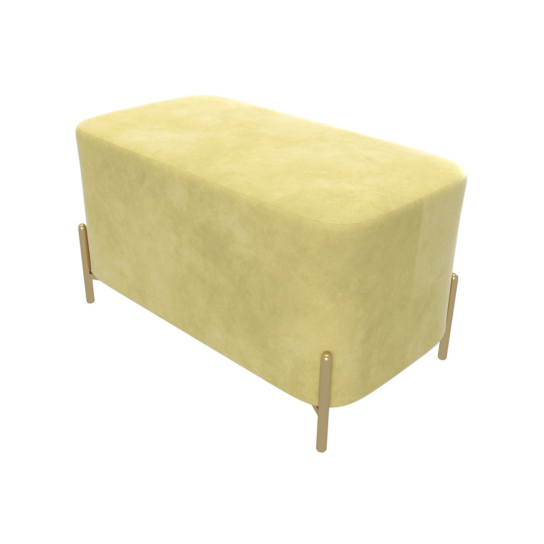 Rectangular Ottoman Pouf Set 3D Model - TurboSquid 2237133