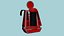 Mochila SciFi J09 Roja - Diseño de personajes de moda