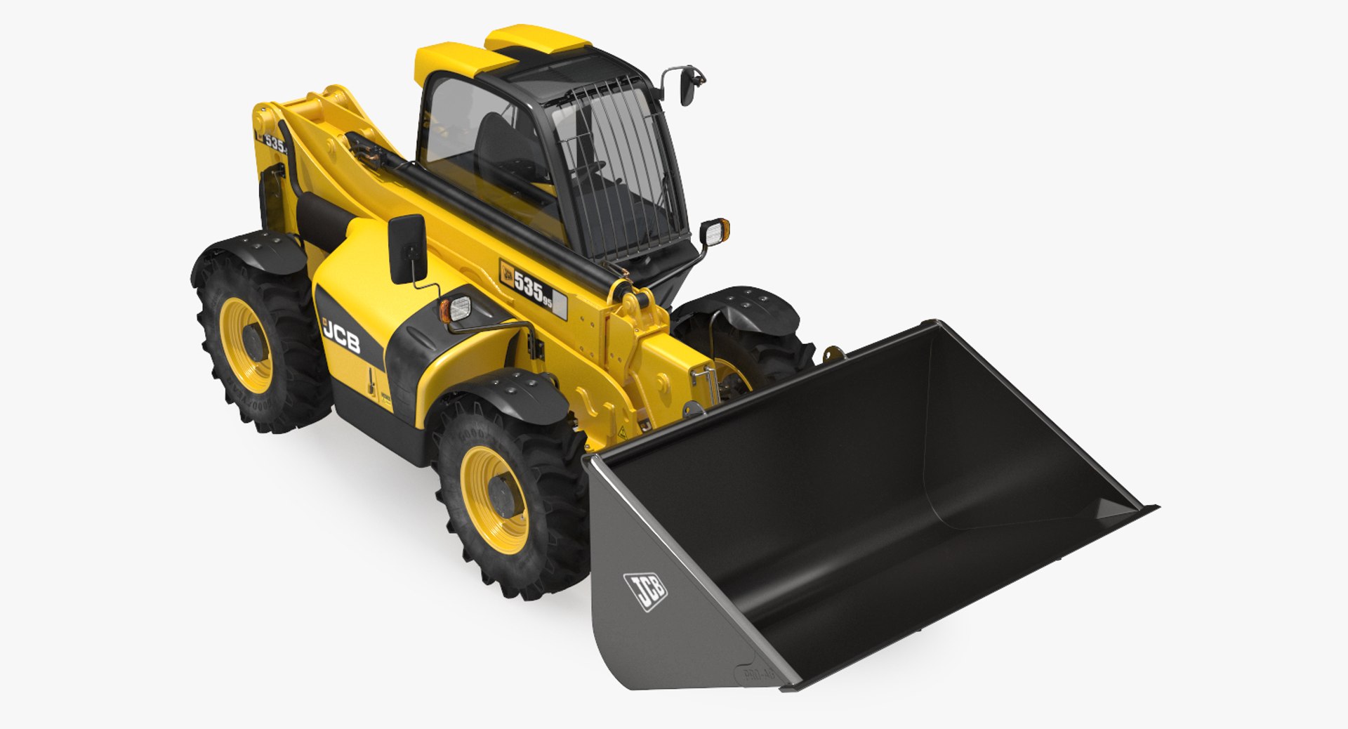 Telehandler Forklift Scoop Bucket JCB 535 3D Model 3D model preview