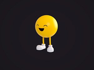 3D Happy Face Character model