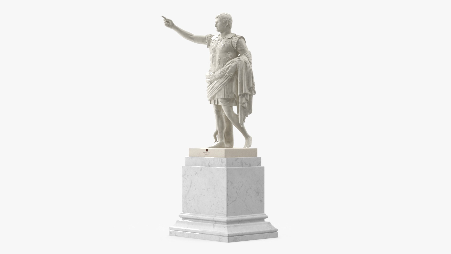 Caesar Augustus of Prima Porta Replica Statue Marble 3D model preview