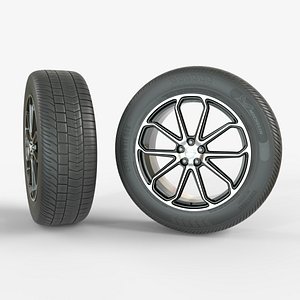 3D Asymmetrical Tire With Alloy Rim