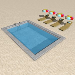 c4d cartoon pool