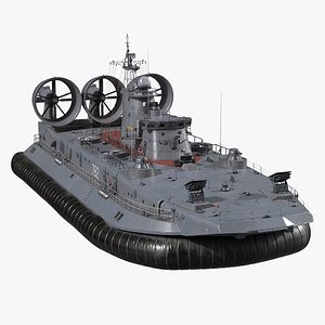 3D model Project 12322 Zubr-Class Air-Cushion Landing Ship Gray