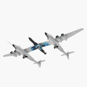 virgin galactic launcherone rocket 3D model