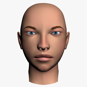 human female head 3d model