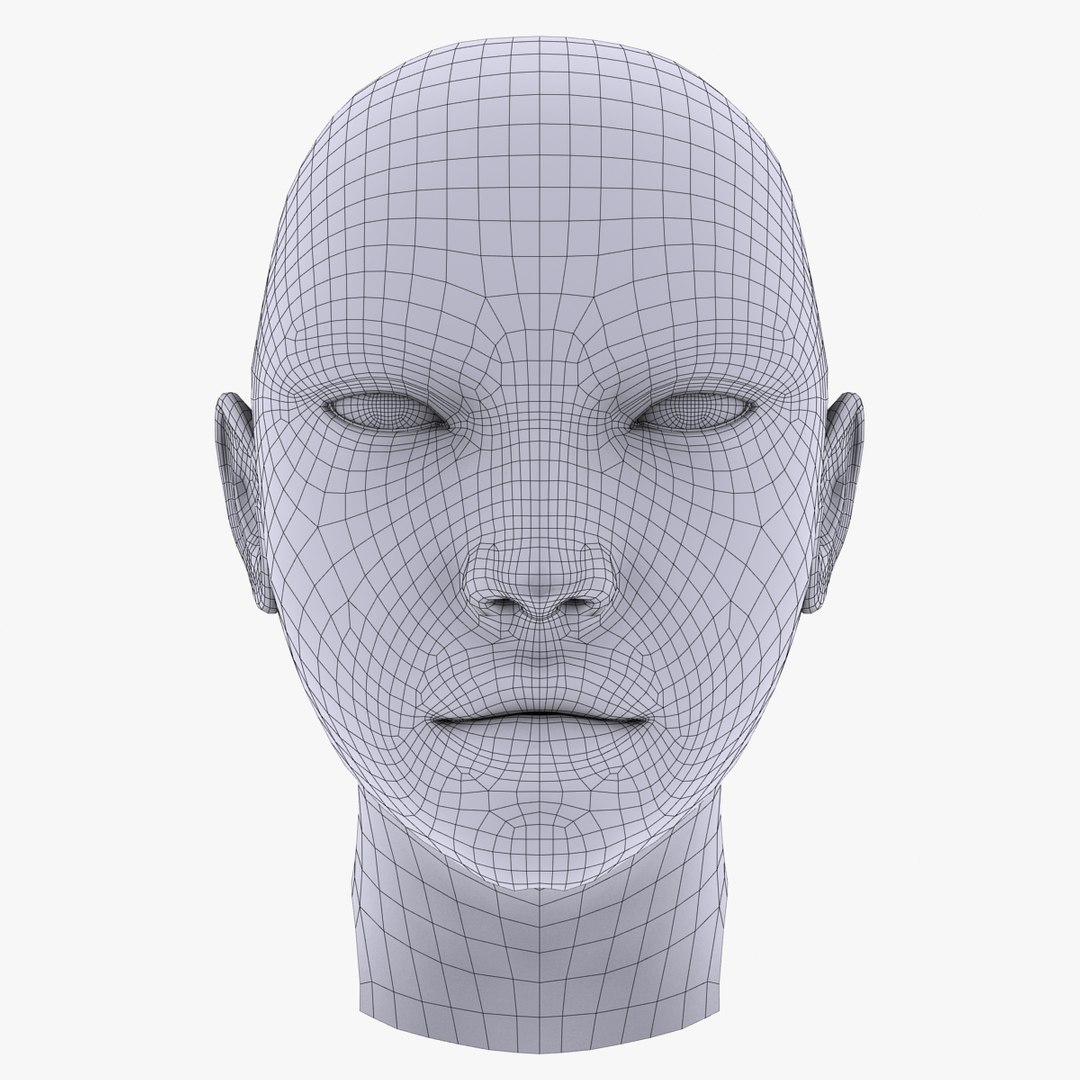 human female head 3d model