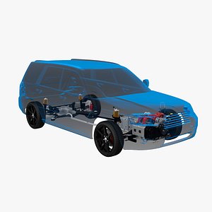 awd suspension x-ray 3D model