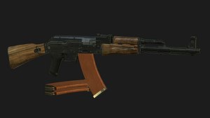 3d model kalashnikov assault rifle