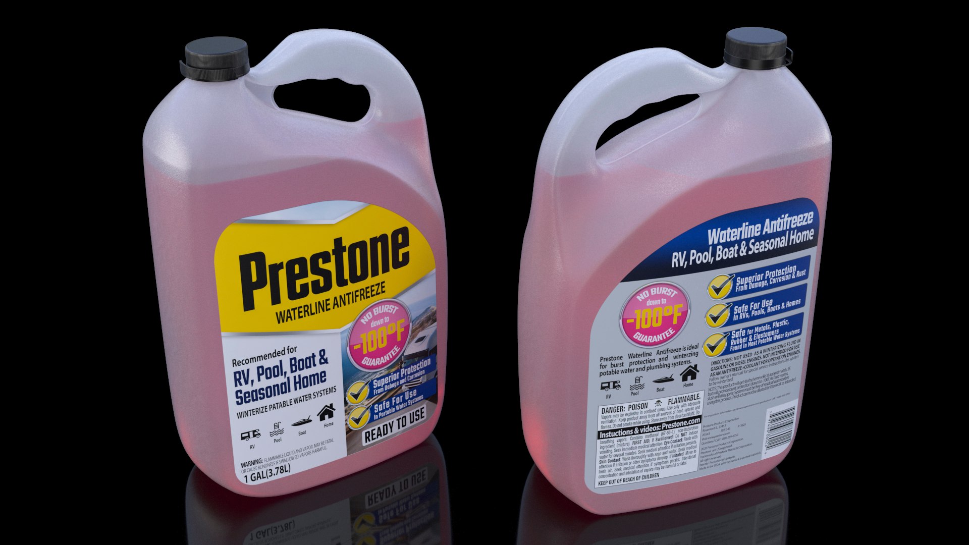 Waterline Antifreeze Prestone In Plastic Canister Model TurboSquid
